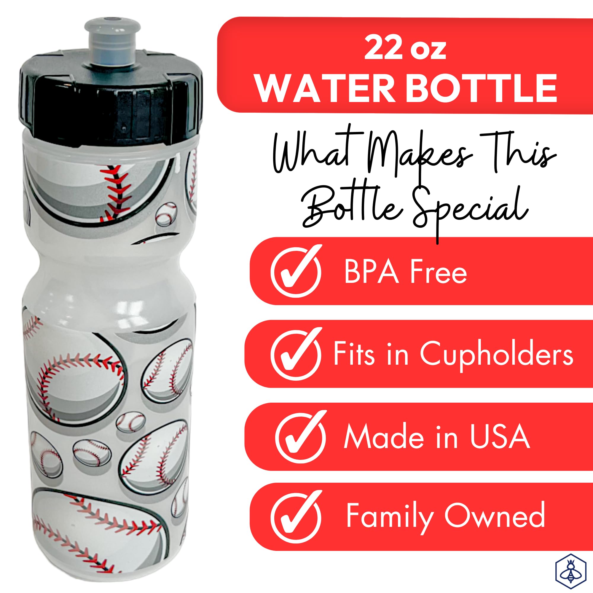 22oz Printed Sports Water Bottle
