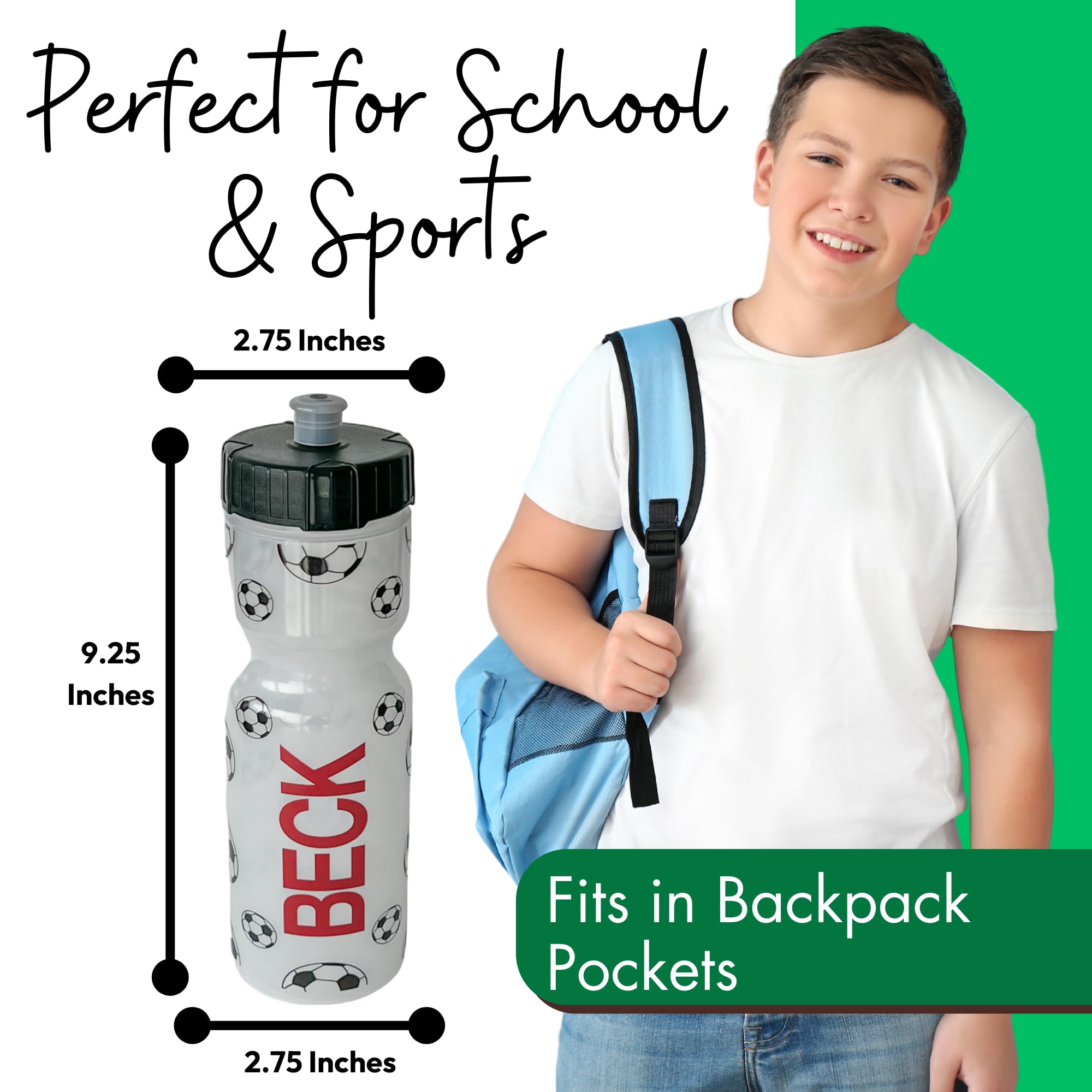 22oz Printed Sports Water Bottle