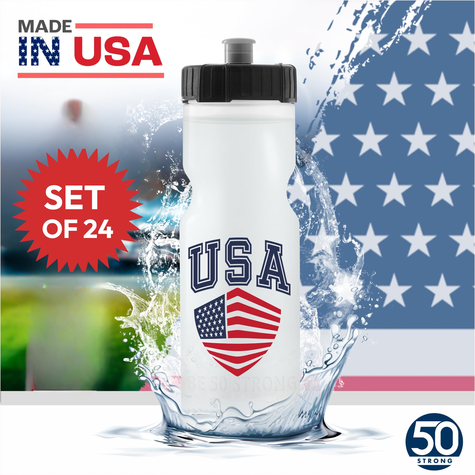 22oz Custom Sports Water Bottles – 2-Pack
