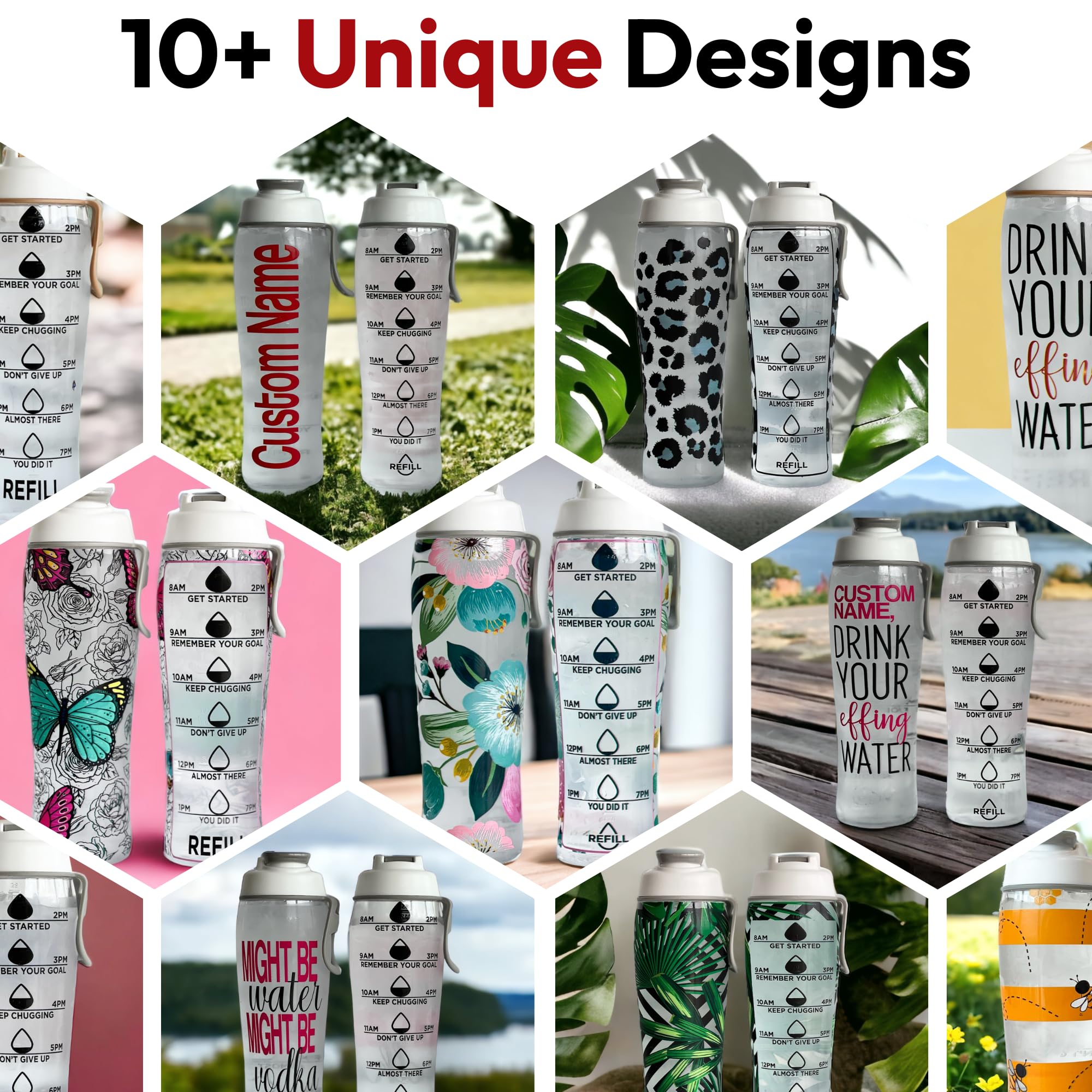 30oz Custom Hydration Tracker Bottle