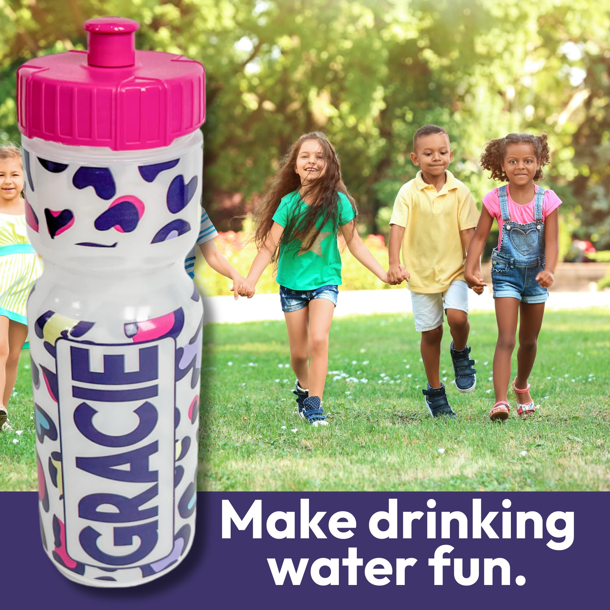 22oz Printed Sports Water Bottle