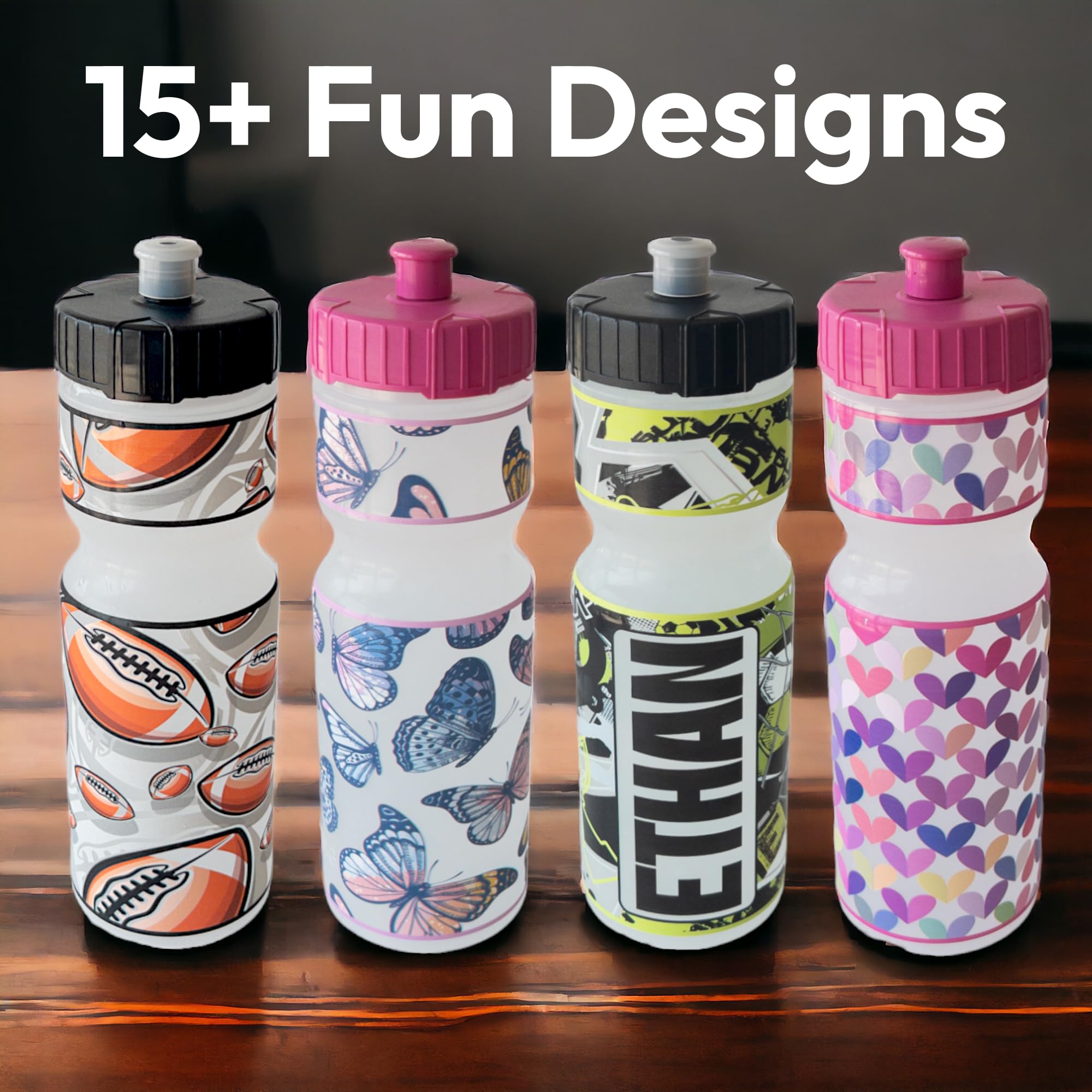 22oz Printed Sports Water Bottle