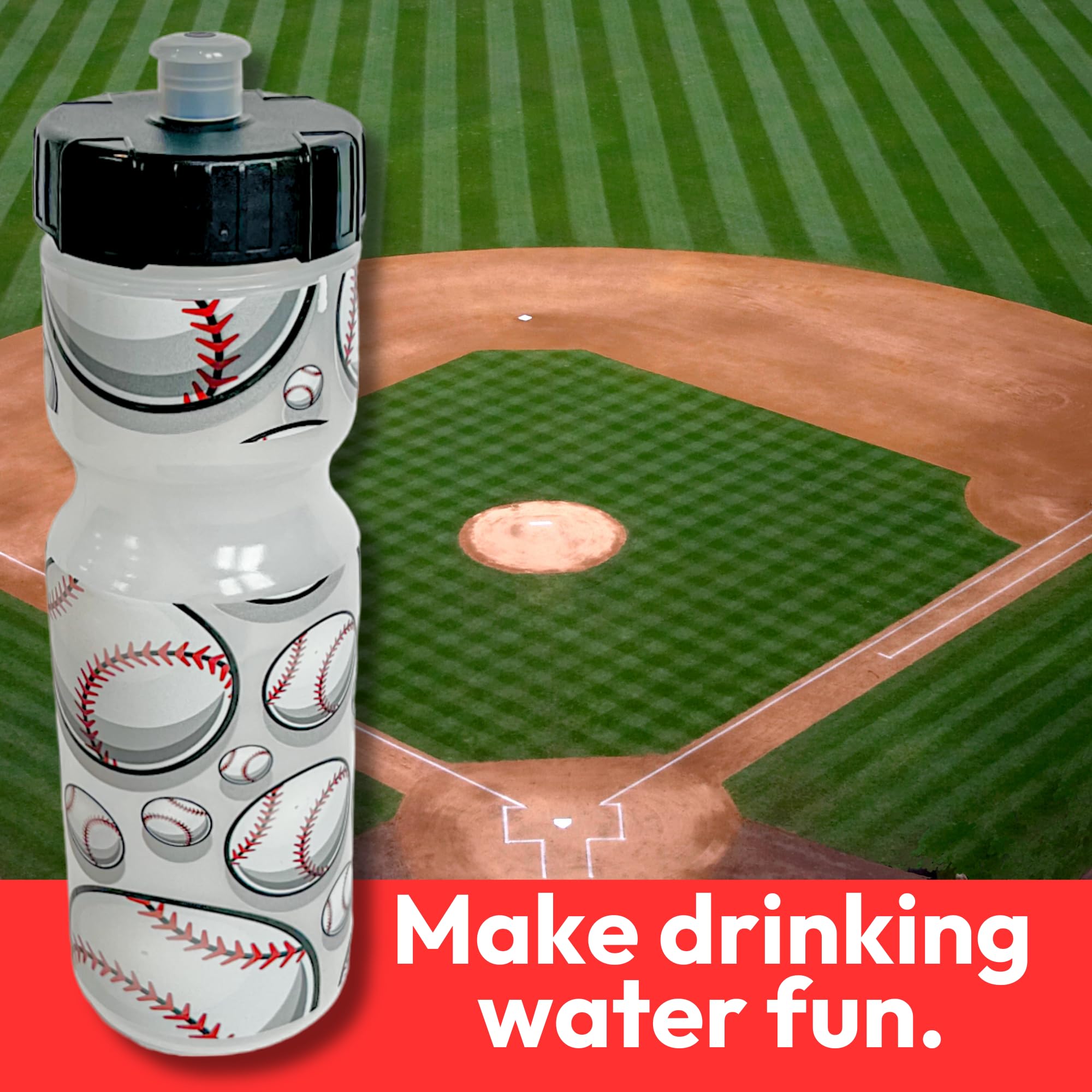 22oz Printed Sports Water Bottle