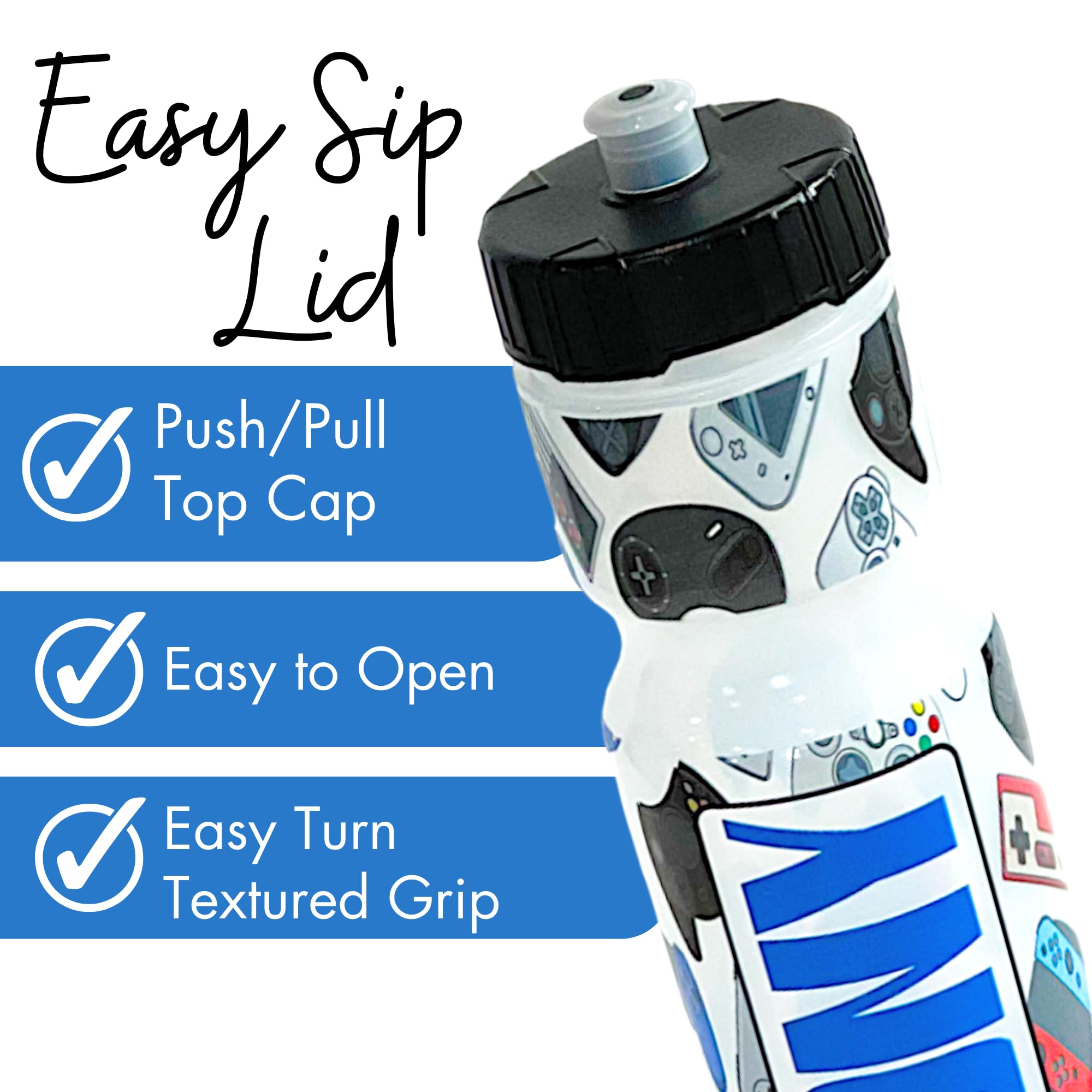 22oz Printed Sports Water Bottle