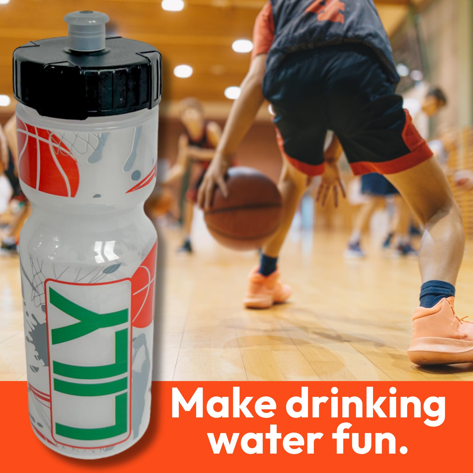 22oz Printed Sports Water Bottle