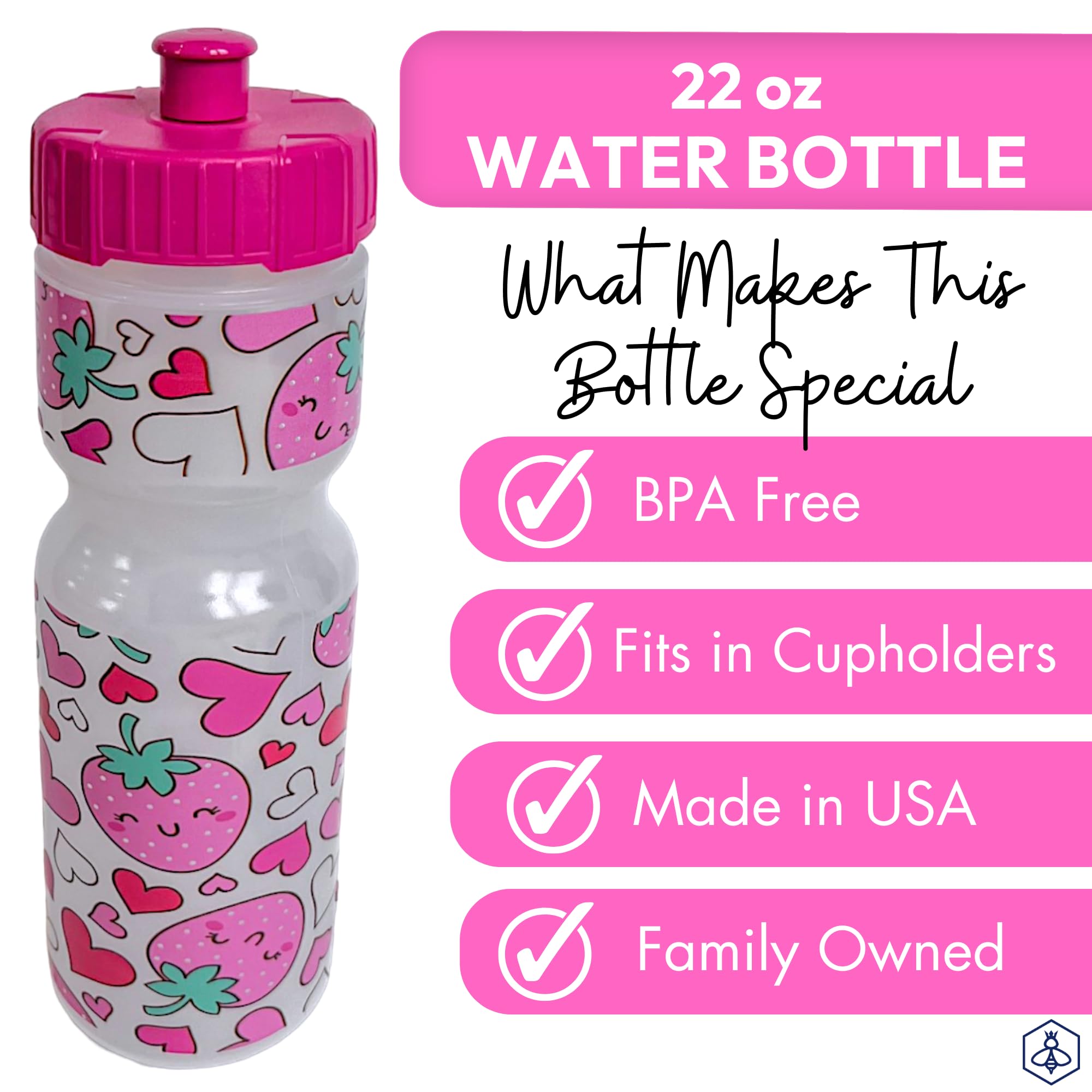 22oz Printed Sports Water Bottle