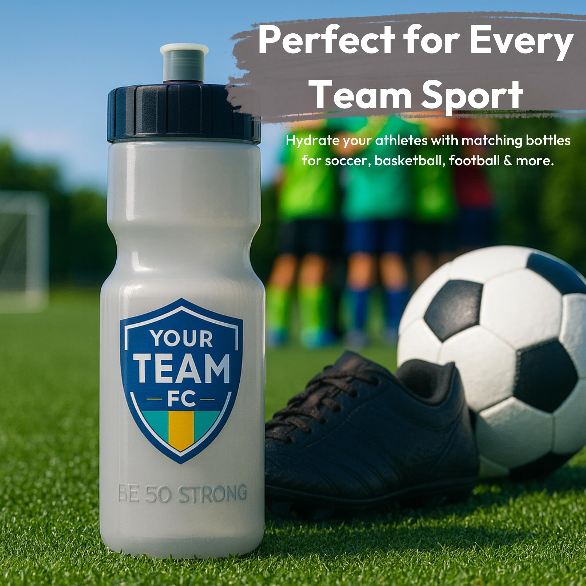 22oz Custom Sports Water Bottles – 2-Pack