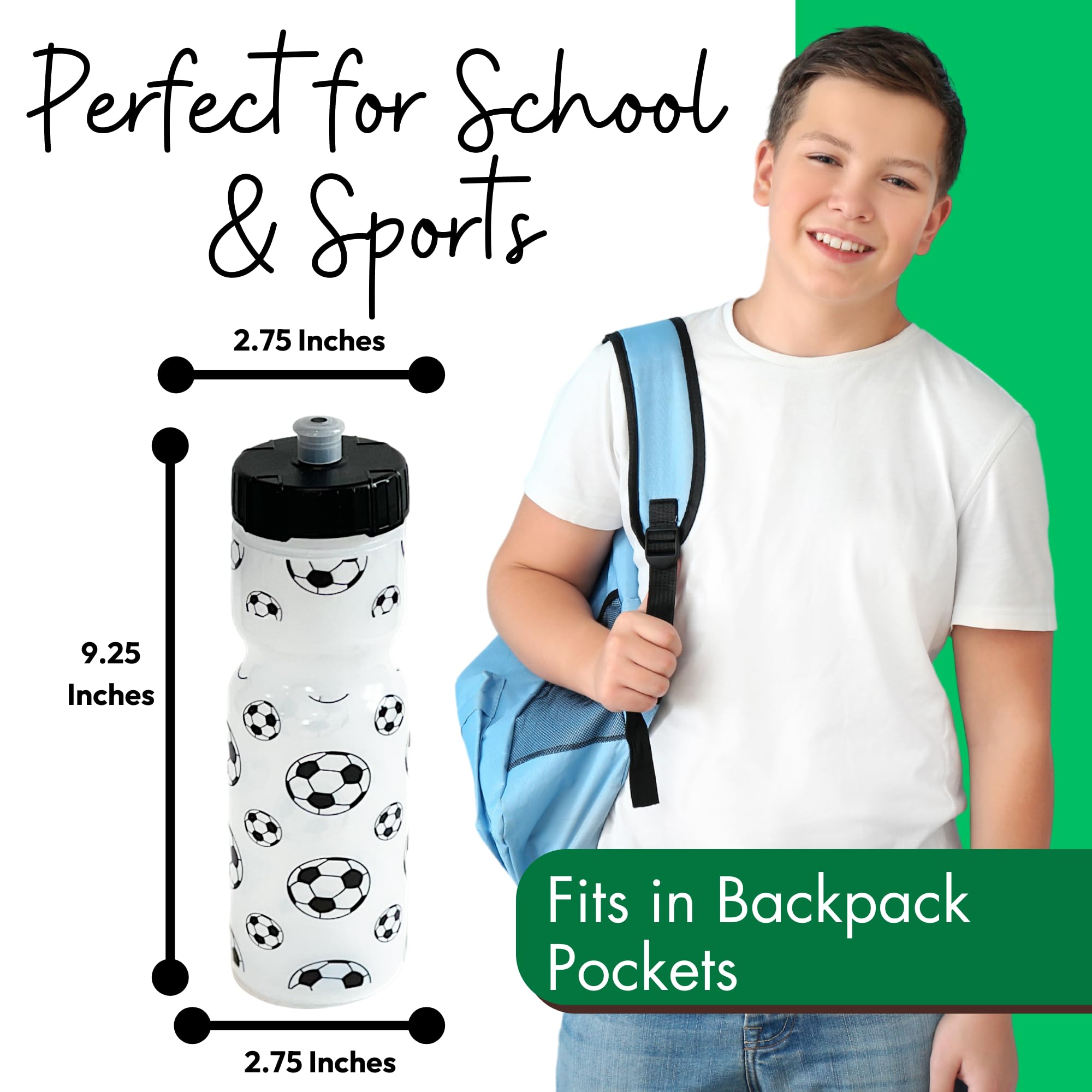 22oz Printed Sports Water Bottle