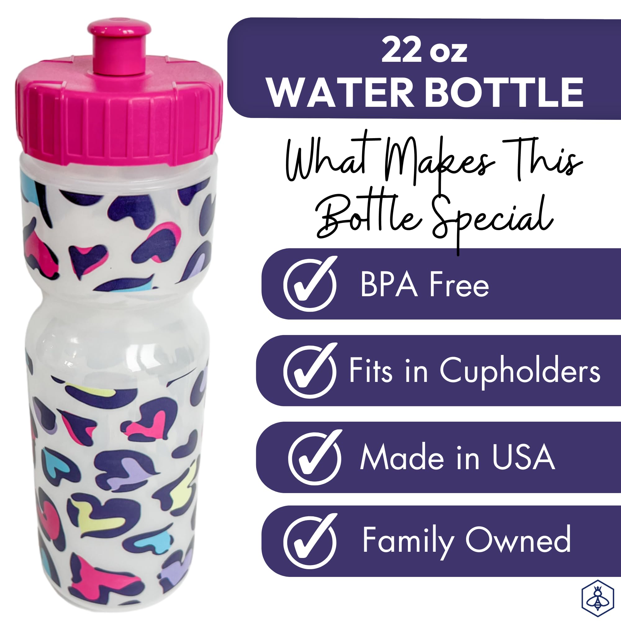 22oz Printed Sports Water Bottle