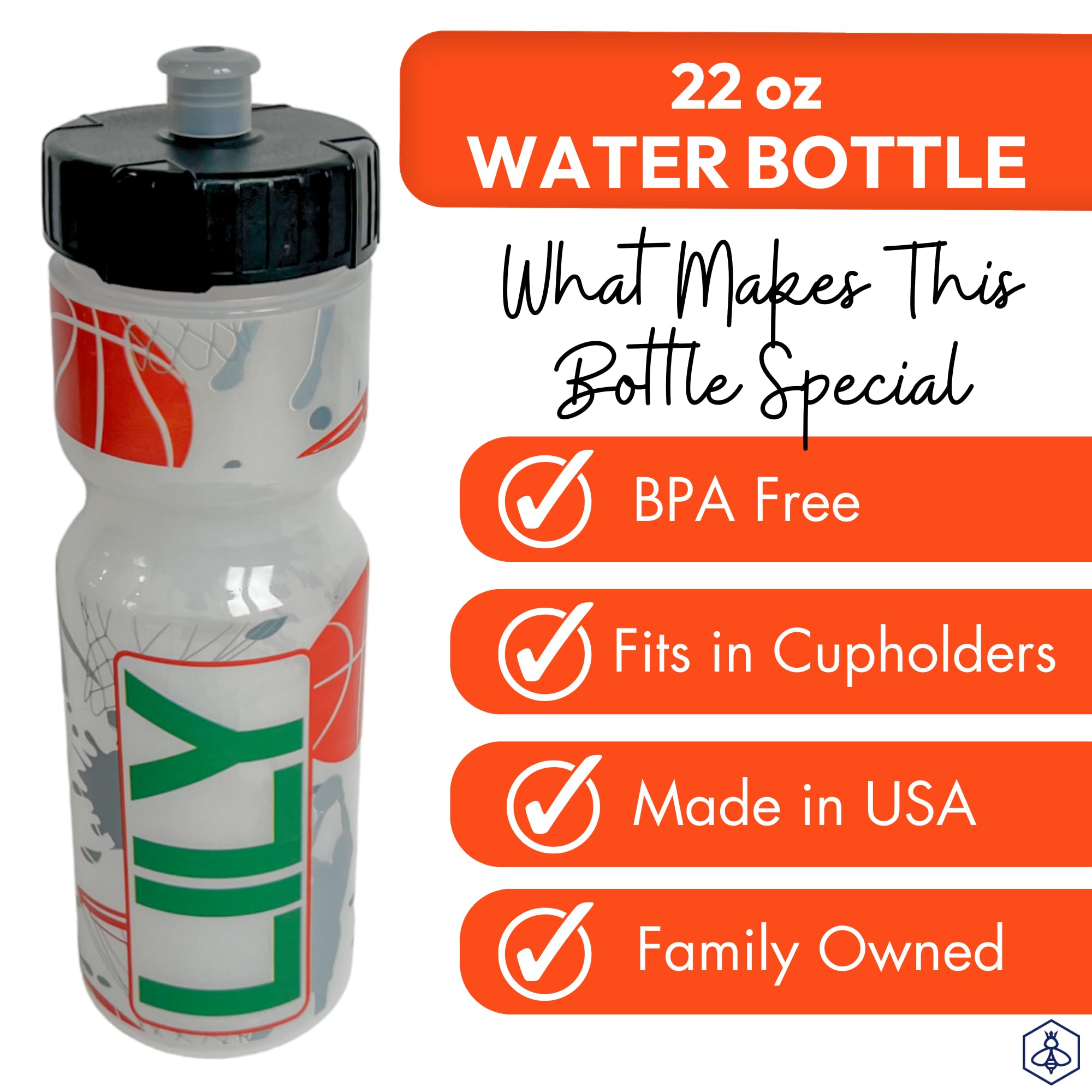 22oz Printed Sports Water Bottle
