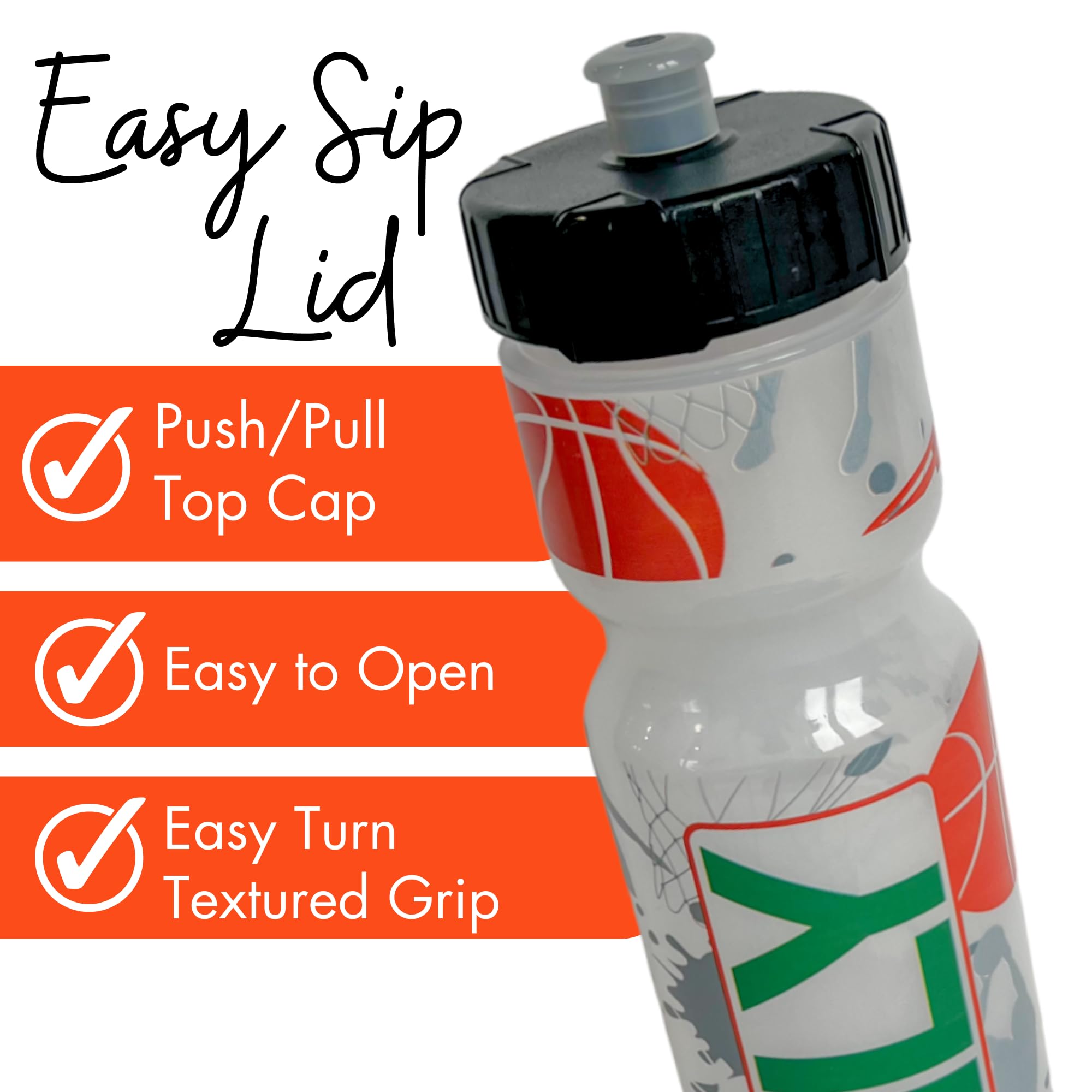 22oz Printed Sports Water Bottle