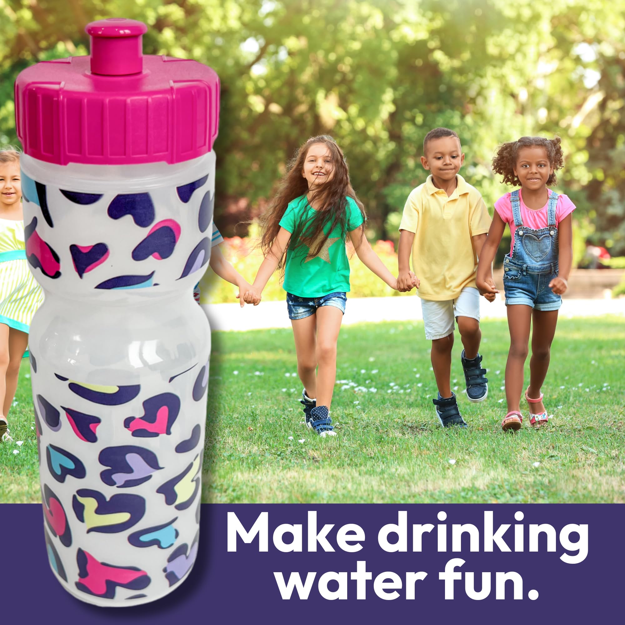 22oz Printed Sports Water Bottle