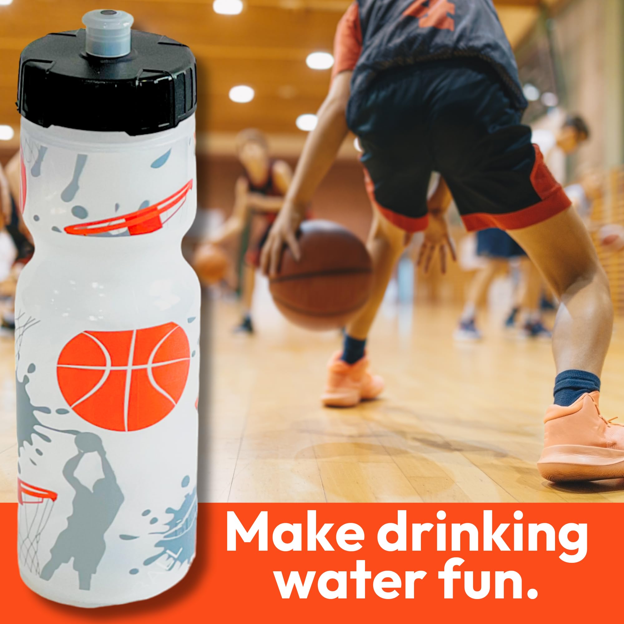 22oz Printed Sports Water Bottle