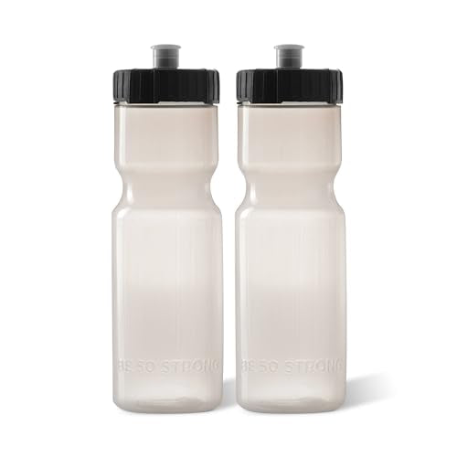 22oz Clear Sports Water Bottles – 6-Pack