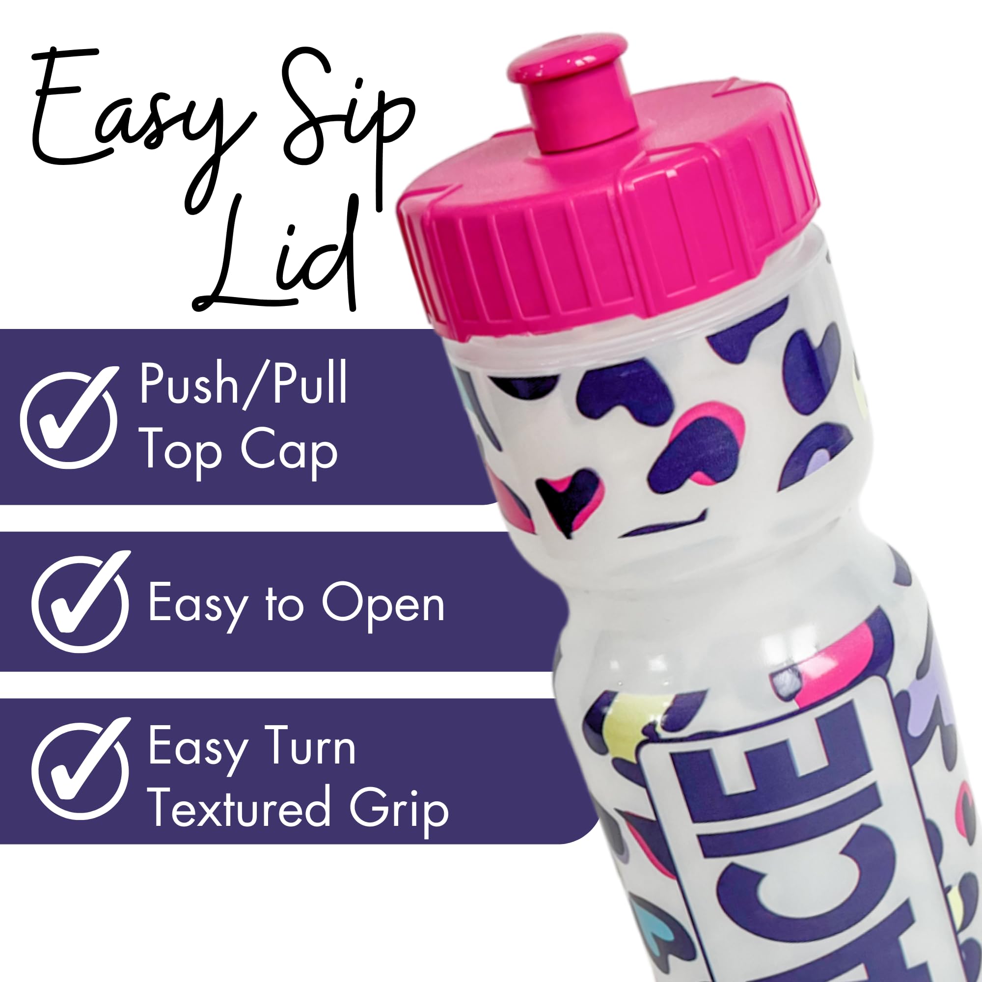 22oz Printed Sports Water Bottle