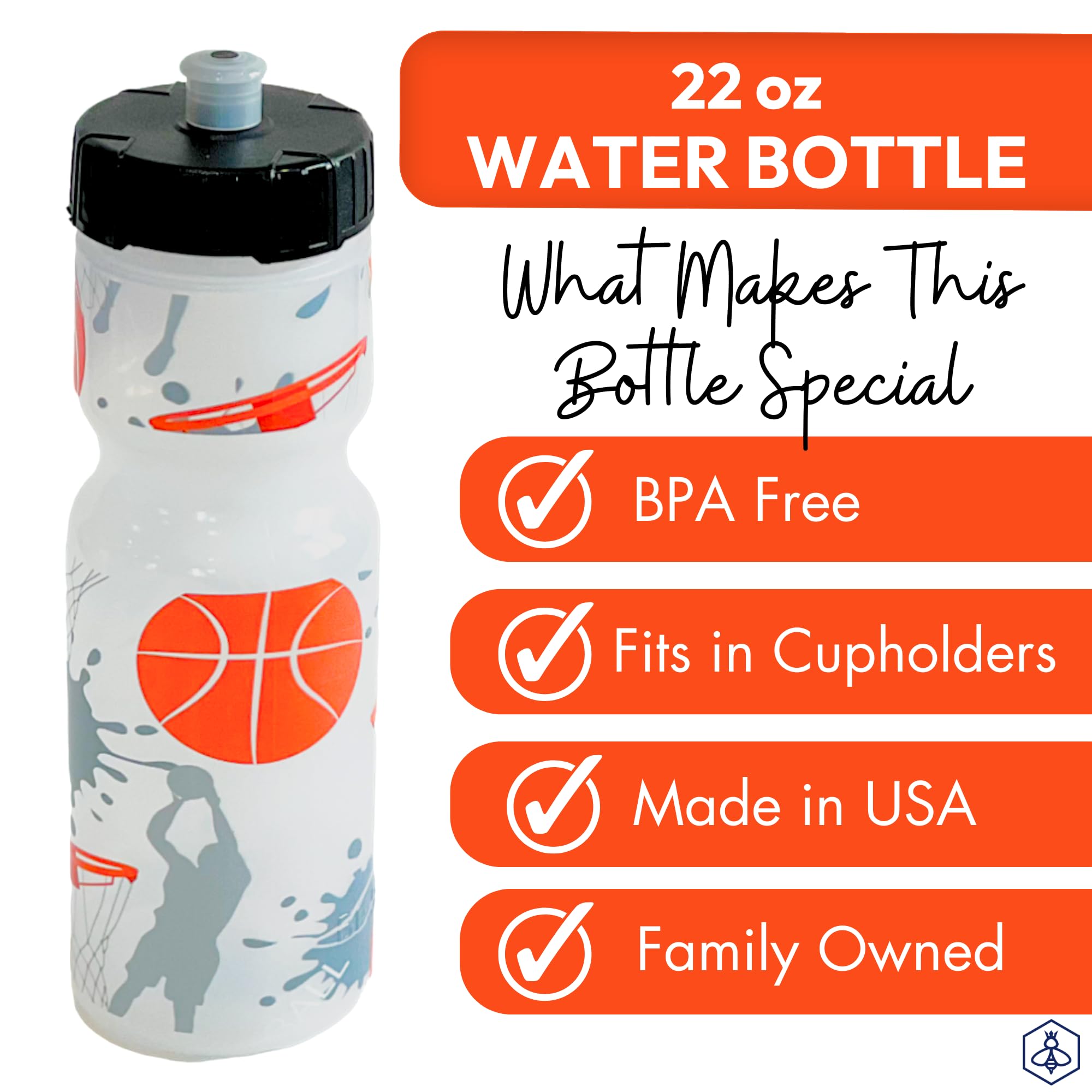 22oz Printed Sports Water Bottle