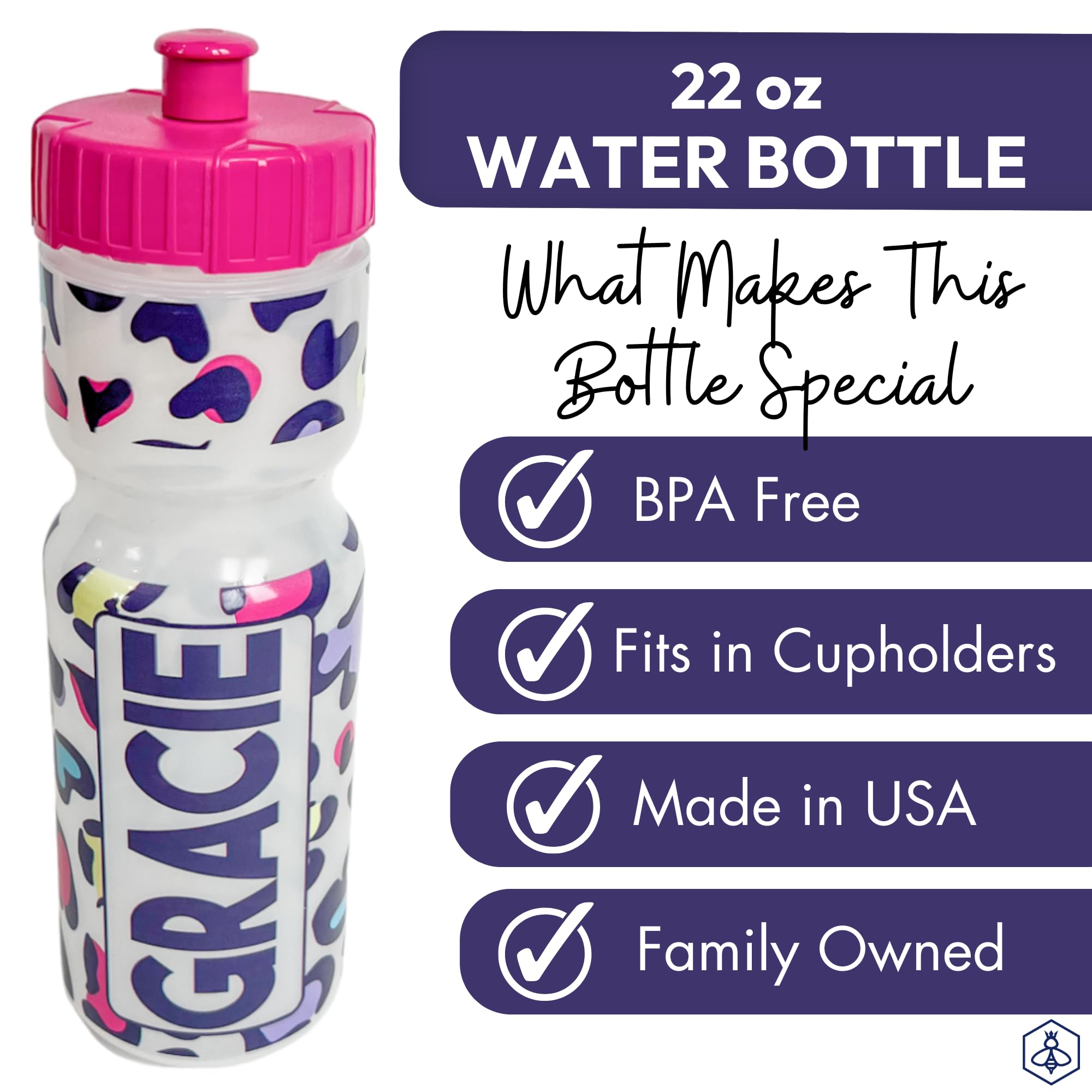22oz Printed Sports Water Bottle