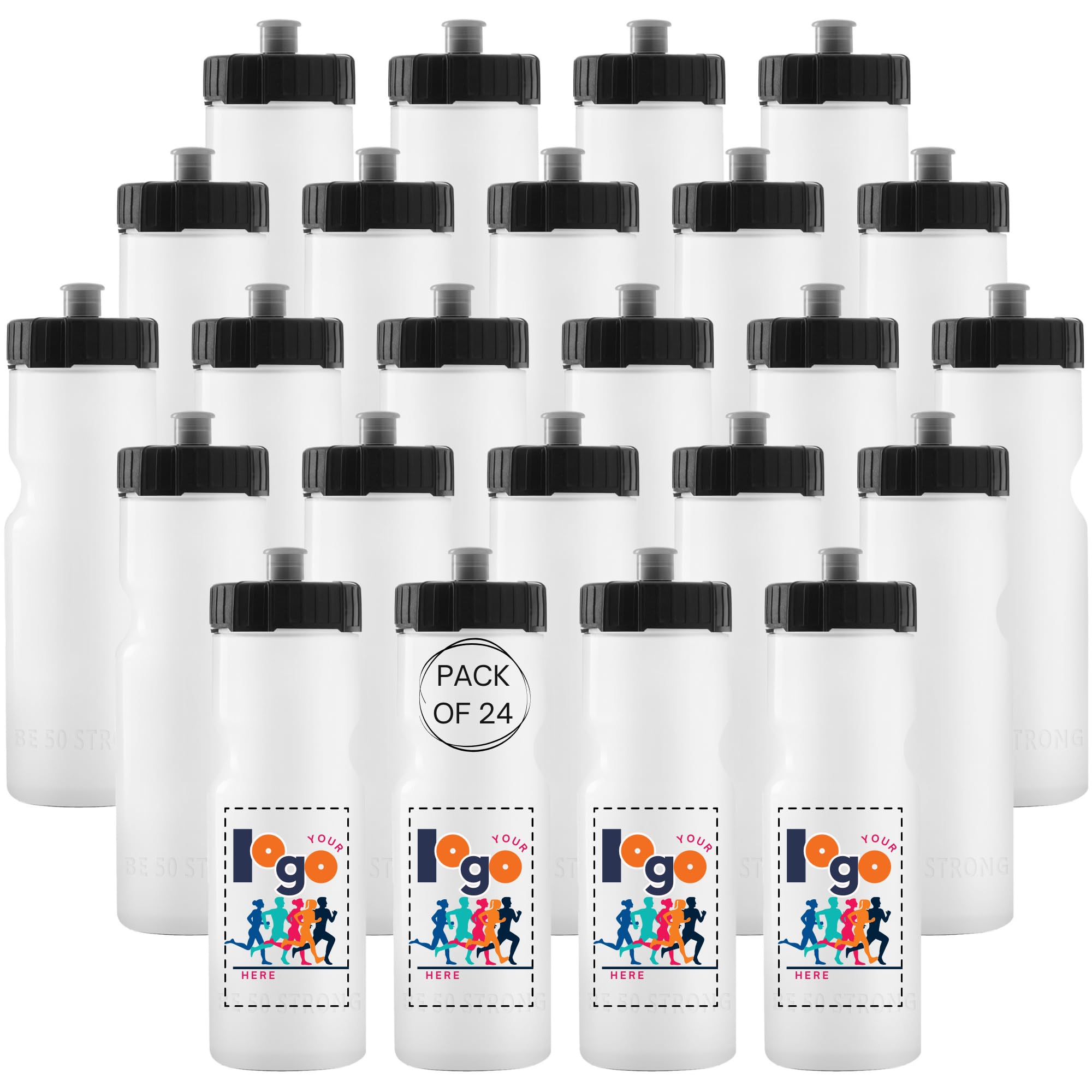 22oz Custom Sports Water Bottles – 2-Pack